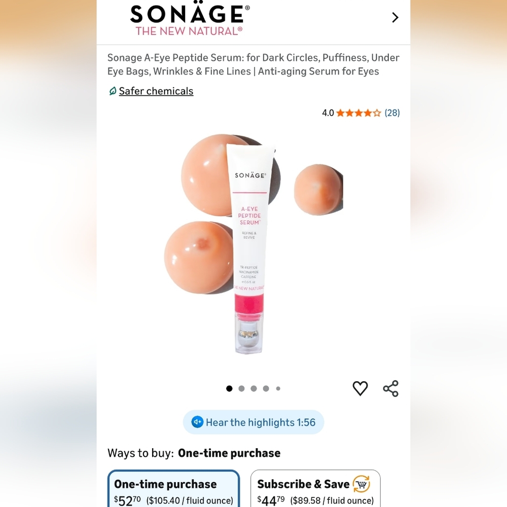 Sonage A-Eye Peptide Serum